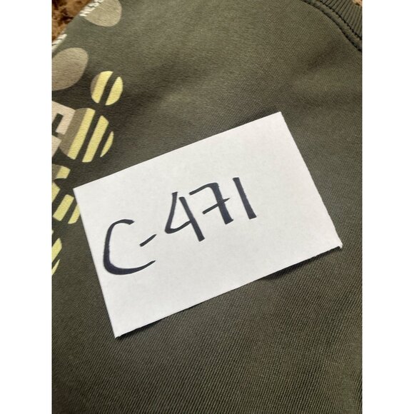 Free People Women’s Olive Green Graphic Sweatshirt Cotton & Polyester Crewneck S - Picture 9 of 9